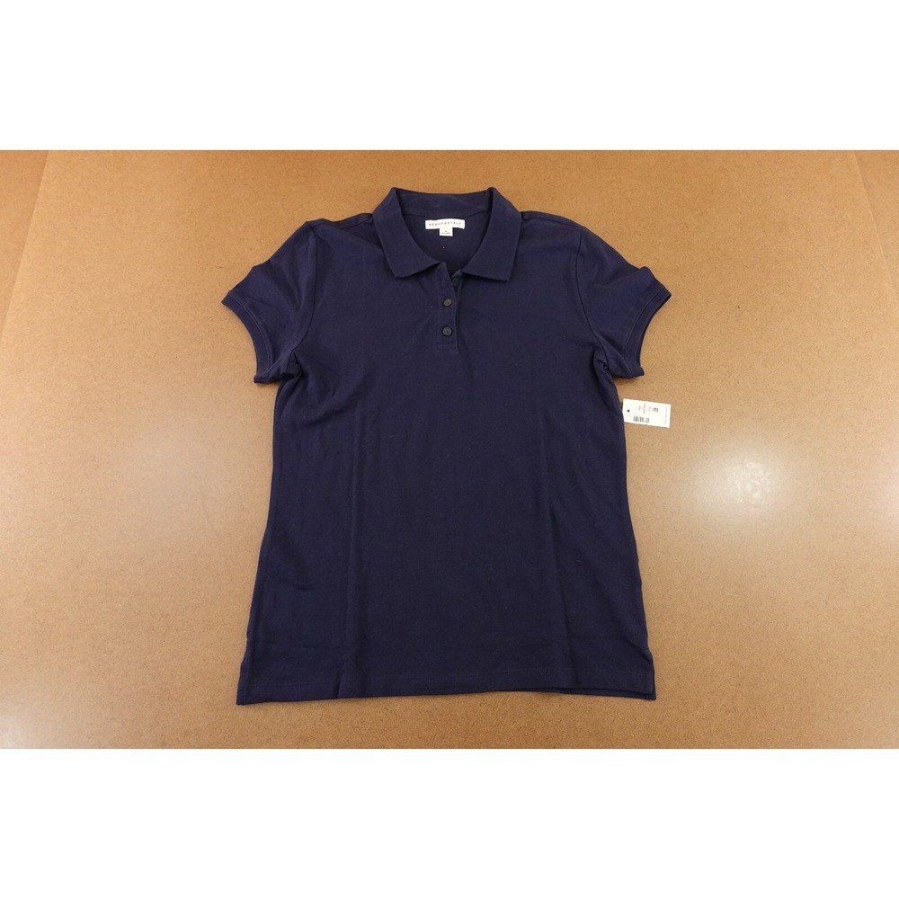 Aeropostale Womens Size XL Navy Blue Short Sleeve Uniform Pique Polo Shirt NWT